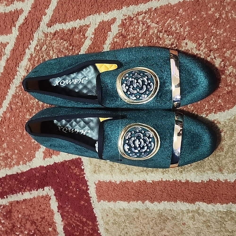 Mens Rhinestone Loafers Velvet